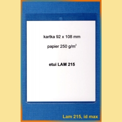 Etui z folii PCV LAM 215 - identyfikator maksymalny